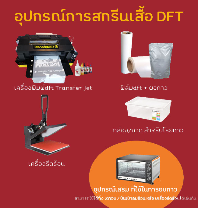 เครื่องพิมพ์-DFT-DTF-อุปกรณ์สกรีนเสื้อทรานเฟอร์ฟิล์ม